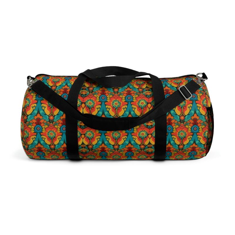 Vintage Floral Duffel Bag - Take a trip back to the 60's with this ...