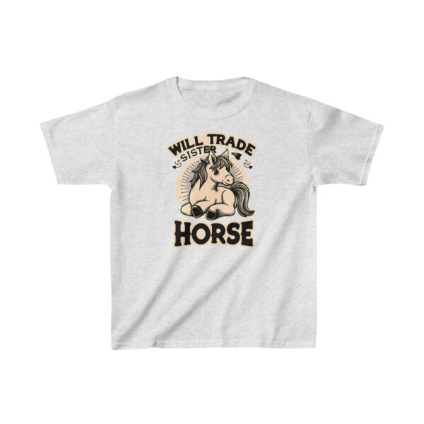 Horse Kid’s Tee Shirt | Will Trade Sister for Horse Shirt | Gift for Horse Owner, Horse Gift, Horse Riding Shirt, Horse T-Shirt, Horse Lover Shirt,