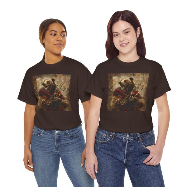 Grizzly Bear Playing the Bagpipes T-Shirt