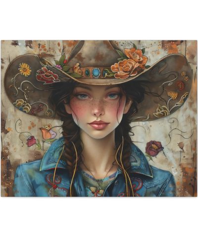33725 15 400x480 - Lasso a Touch of Whimsy: "Folk Art Cowgirl" Canvas Art Print