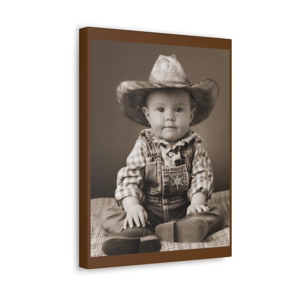 Baby Cowboy – “There’s a New Sheriff in Town!” Canvas Art Print