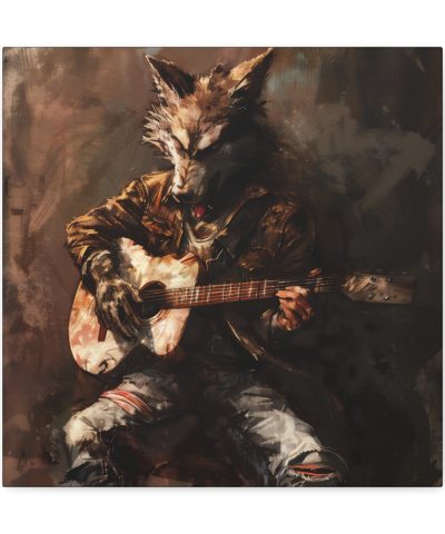 38113 43 400x480 - Wolf Playing the Guitar Canvas Art Print