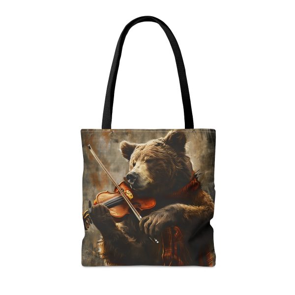 Grizzly Bear Playing the Violin Tote Bag