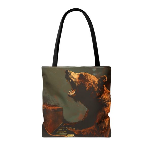 Grizzly Bear Playing the Piano Tote Bag