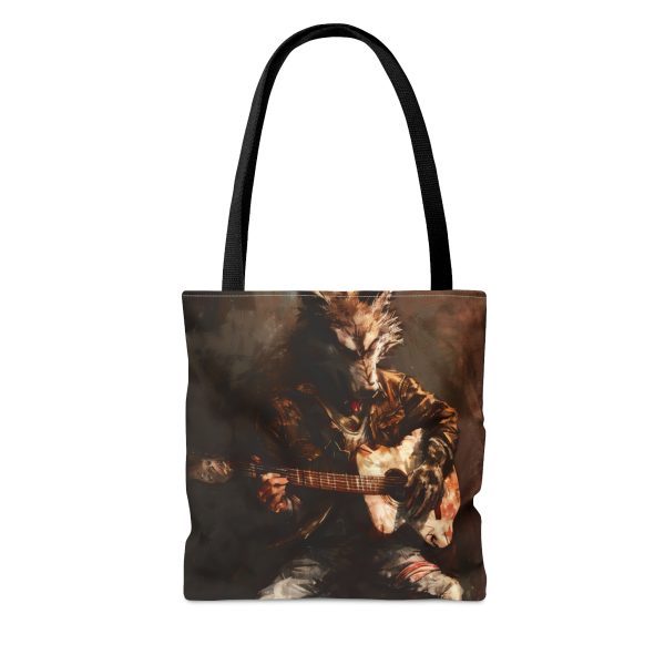 Wolf Playing the Guitar Tote Bag