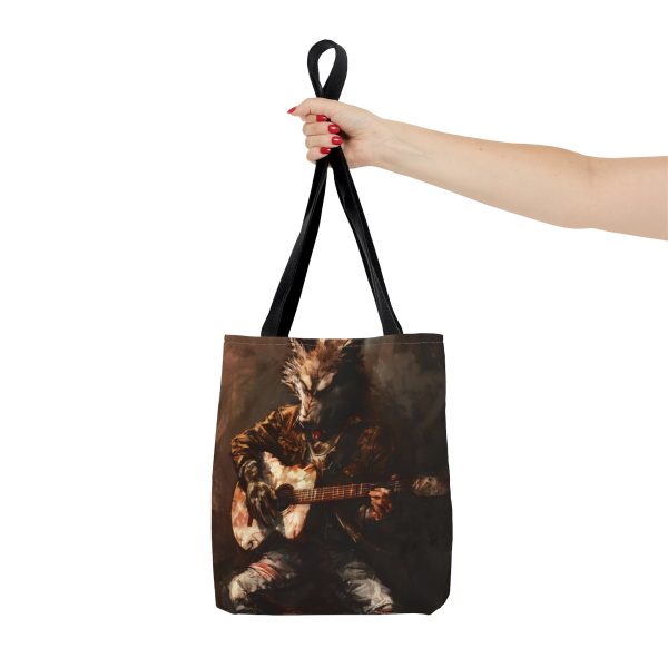 Wolf Playing the Guitar Tote Bag