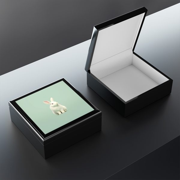 Minimalism Bunny Rabbit Art Print Gift and Jewelry Box