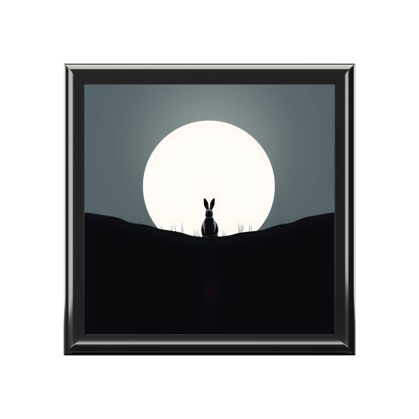 Full Moon Bunny Rabbit Art Print Gift and Jewelry Box