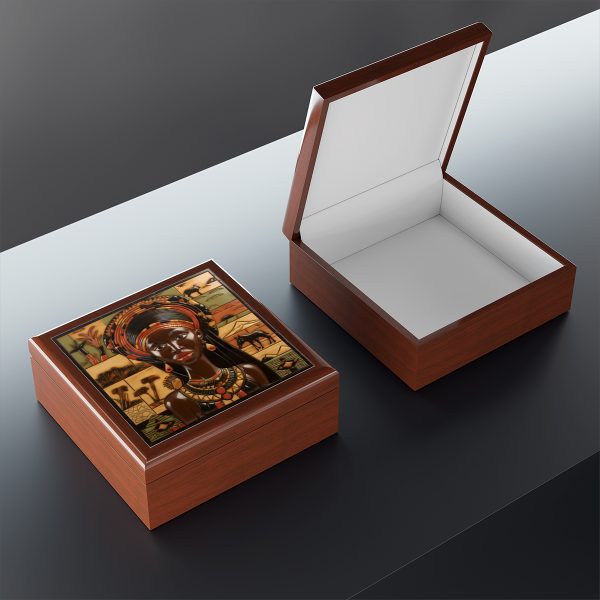 African Folk Art Jewelry Gift Box