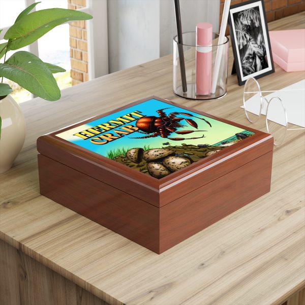 Hermit Crab Comic Book Anime Gift and Jewelry Box. Treasures, keepsakes, trinkets and mementos.