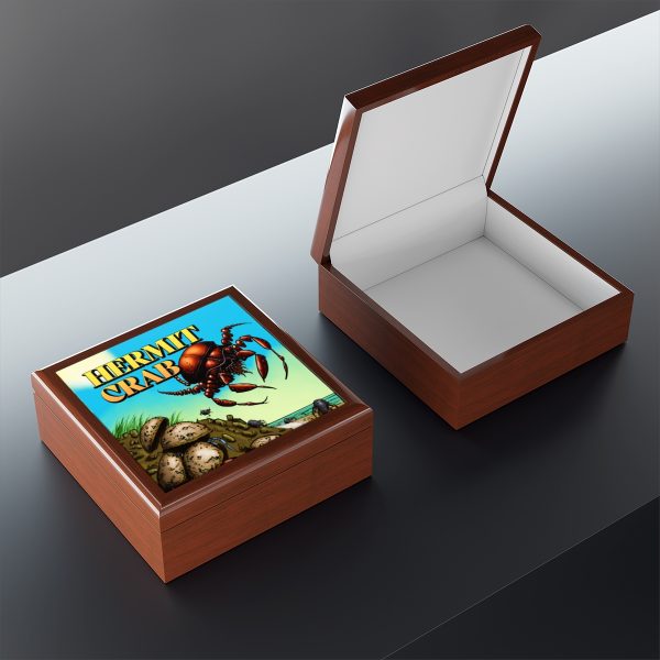 Hermit Crab Comic Book Anime Gift and Jewelry Box. Treasures, keepsakes, trinkets and mementos.