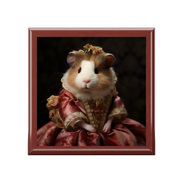 Girl Guinea Pig Ready for the First Day of School Art Print Gift and Jewelry Box