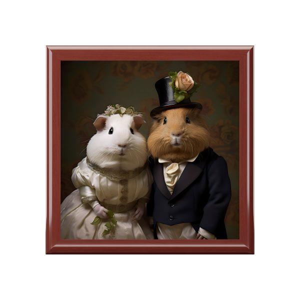 Vintage Guinea Pig Couple Art Print Gift and Jewelry Box