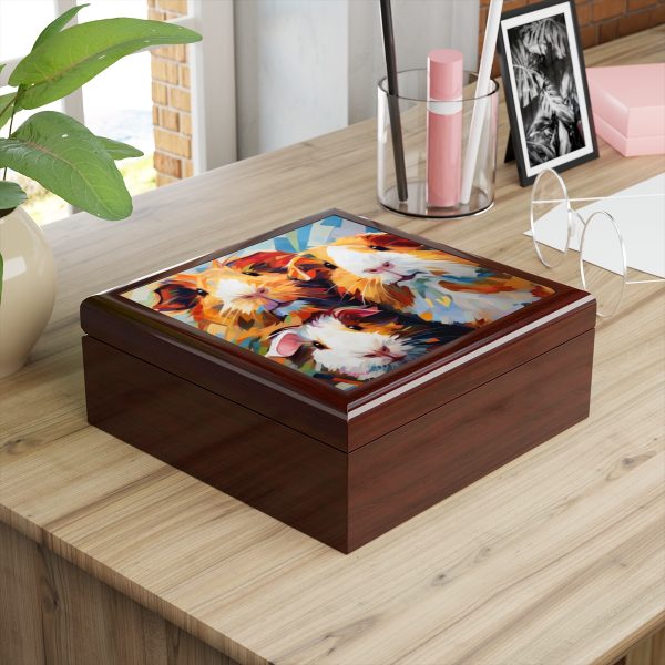 Guinea Pig Family Art Print Gift and Jewelry Box