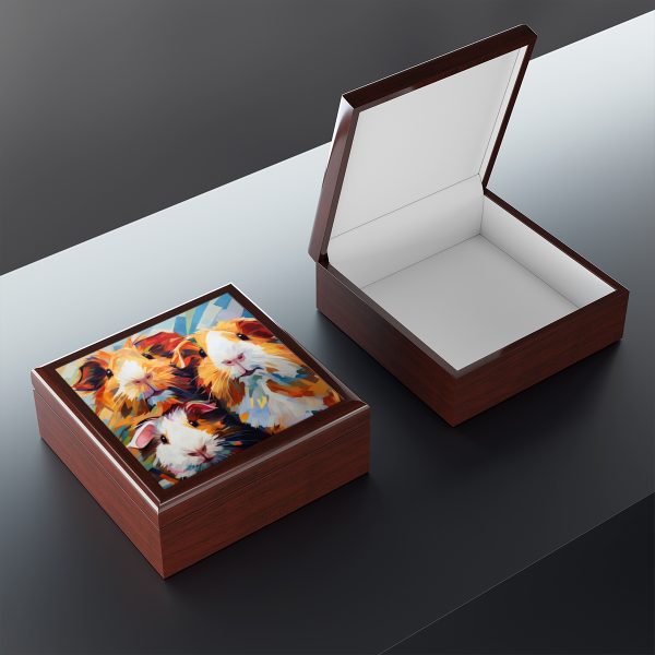 Guinea Pig Family Art Print Gift and Jewelry Box