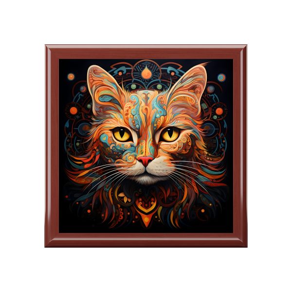 Mystical Cat Kitten Art Print Gift and Jewelry Box