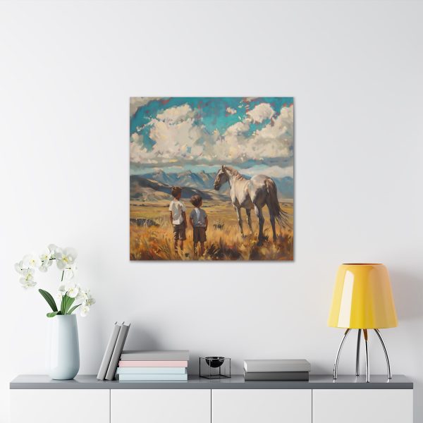 An Afternoon on the Range Canvas Art Print