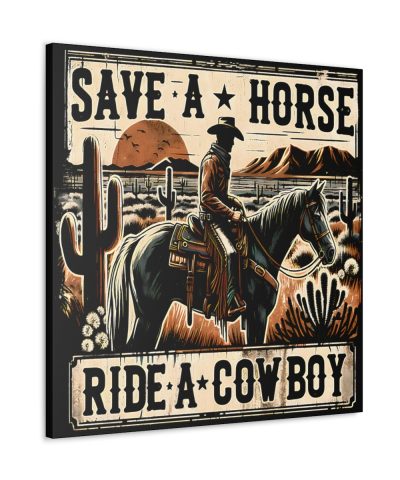 75759 50 400x480 - Vintage "Save A Horse - Ride A Cowboy" Canvas Art Print
