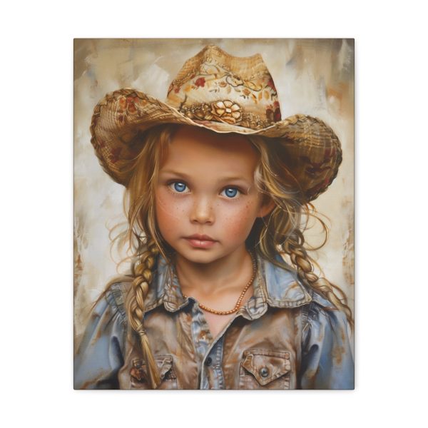 Young Cowgirl – Waiting to Ride Canvas Art Print