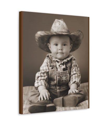 75768 7 400x480 - Baby Cowboy - "There's a New Sheriff in Town!" Canvas Art Print