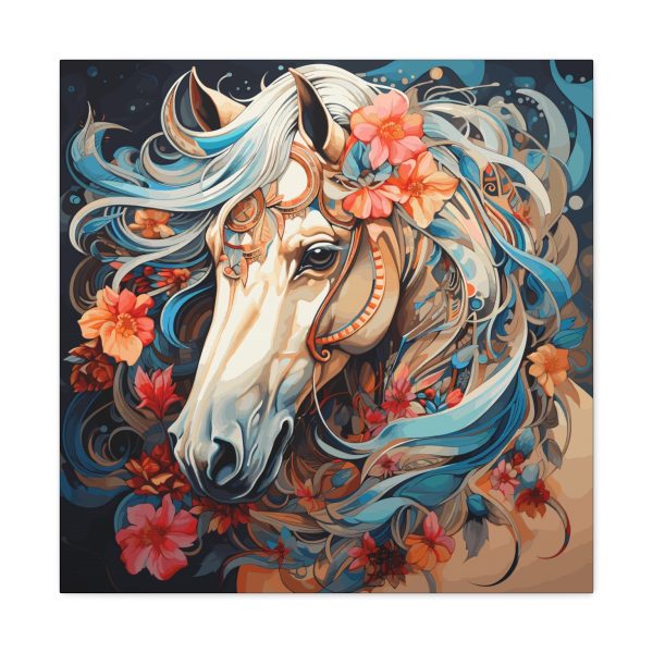 Whimsical Horse Portrait Canvas Art Print