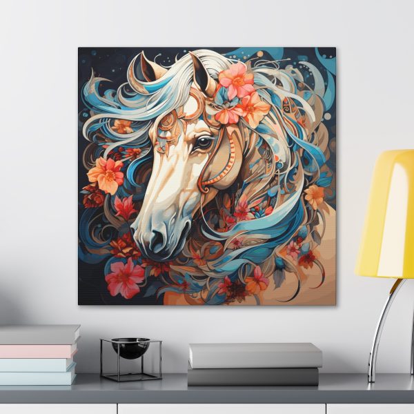Whimsical Horse Portrait Canvas Art Print