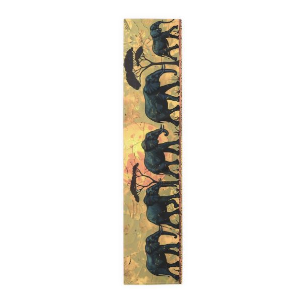 Elephants on the Savannah Table Runner – 16″ x 72″ and 16″ x 90″