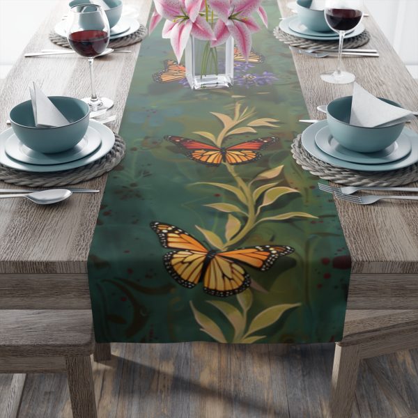 Monarch Migration Table Runner – 16″ x 72″ and 16″ x 90″