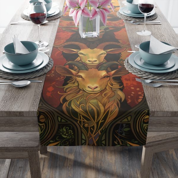 Mischievous Goats Table Runner – 16″ x 72″ and 16″ x 90″