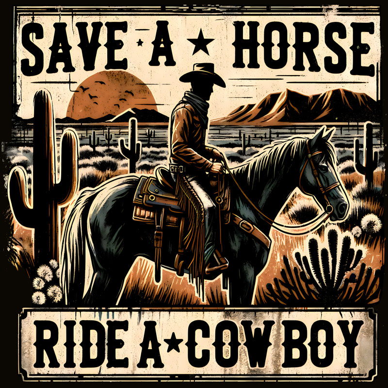Save a Horse - Ride a Cowboy Wall Art