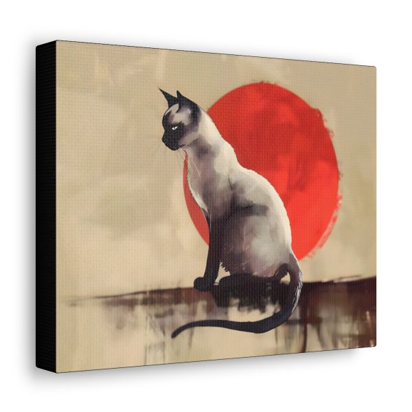 Rising Sun Siamese Cat Canvas Art Print