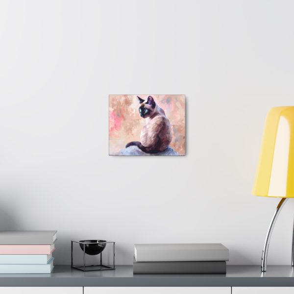 Curious Siamese Cat Canvas Art Print