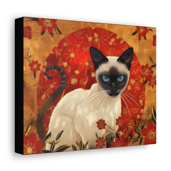 Asian Siamese Cat Canvas Art Print