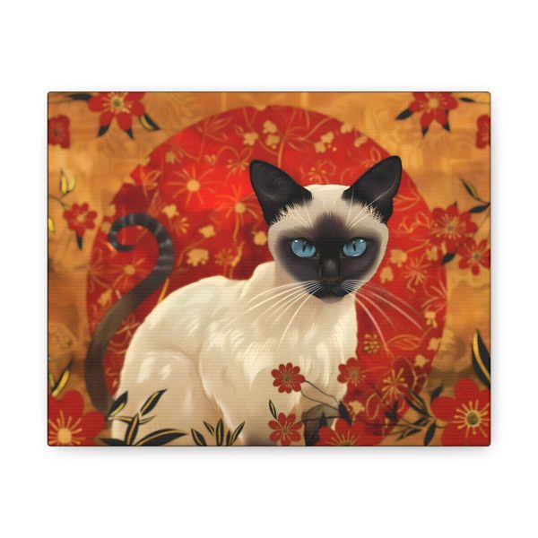 Asian Siamese Cat Canvas Art Print