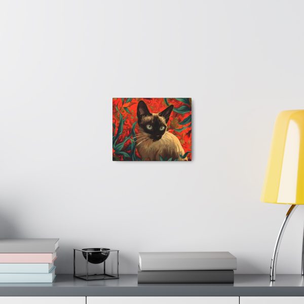 Art Nouveau Style Siamese Cat Canvas Art Print