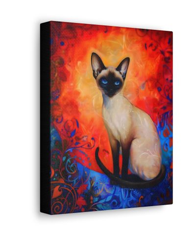Bold Siamese Cat Canvas Art Print