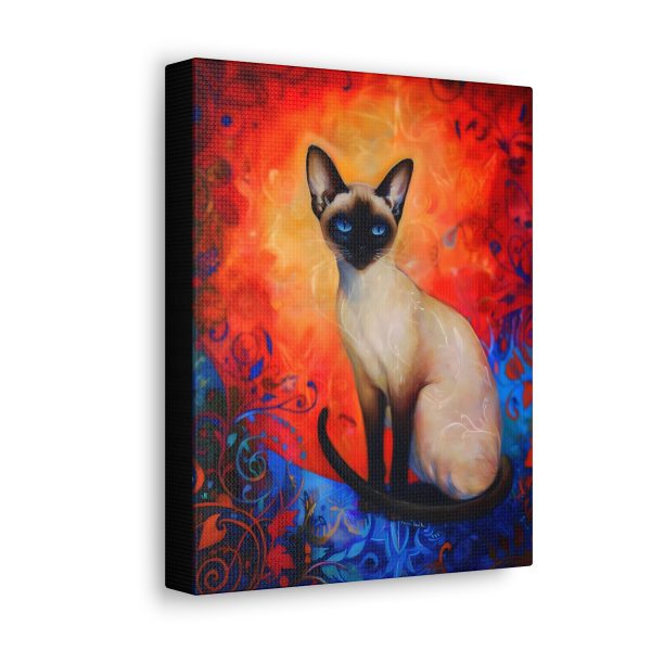 Bold Siamese Cat Canvas Art Print