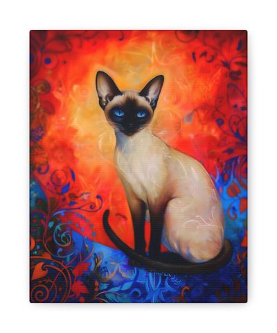 Bold Siamese Cat Canvas Art Print