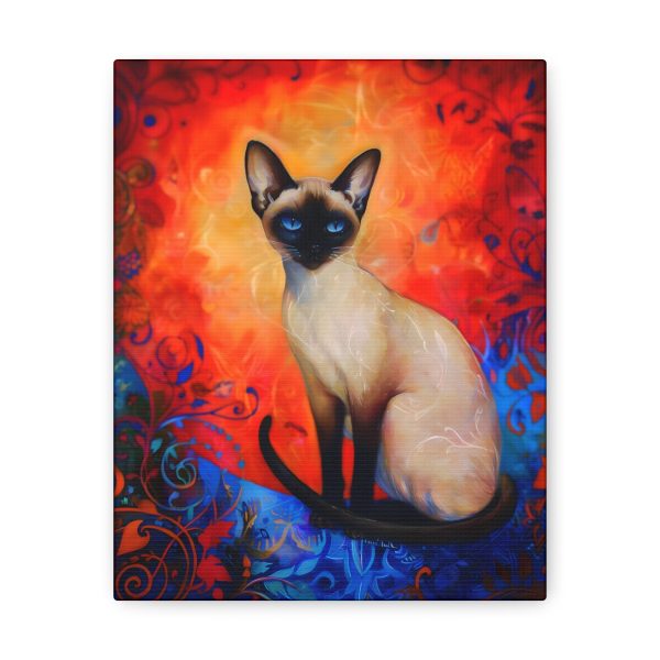 Bold Siamese Cat Canvas Art Print