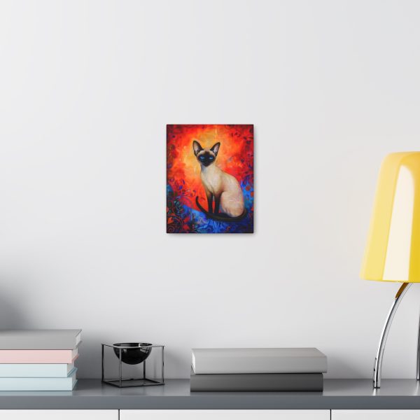 Bold Siamese Cat Canvas Art Print