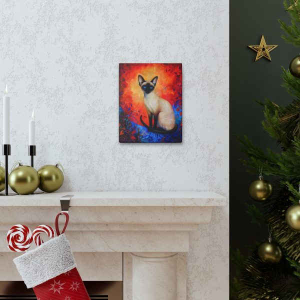 Bold Siamese Cat Canvas Art Print