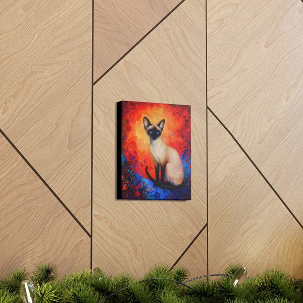 Bold Siamese Cat Canvas Art Print