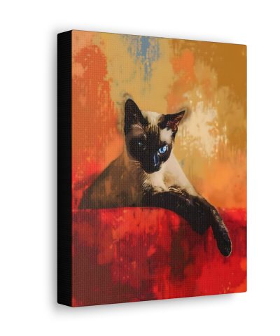 Siamese Cat Lounging Canvas Art Print
