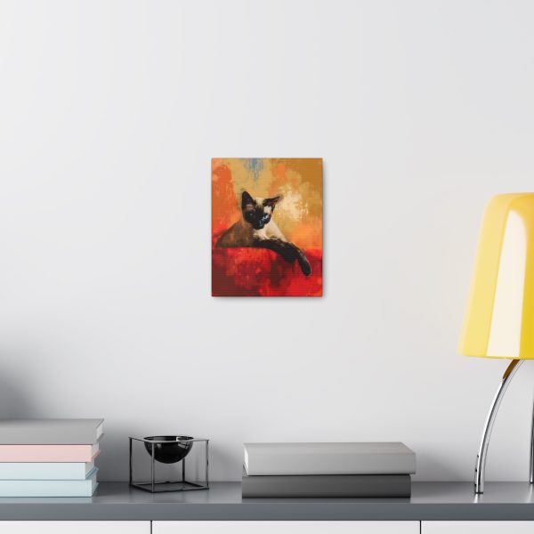 Siamese Cat Lounging Canvas Art Print