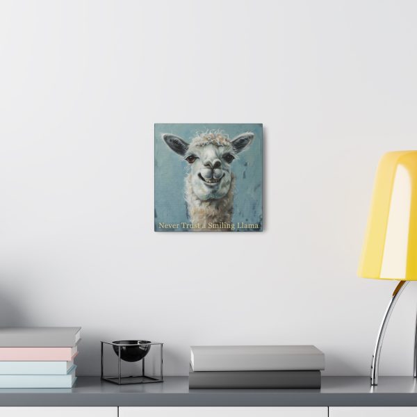 Never Trust a Smiling Llama Canvas Art Print