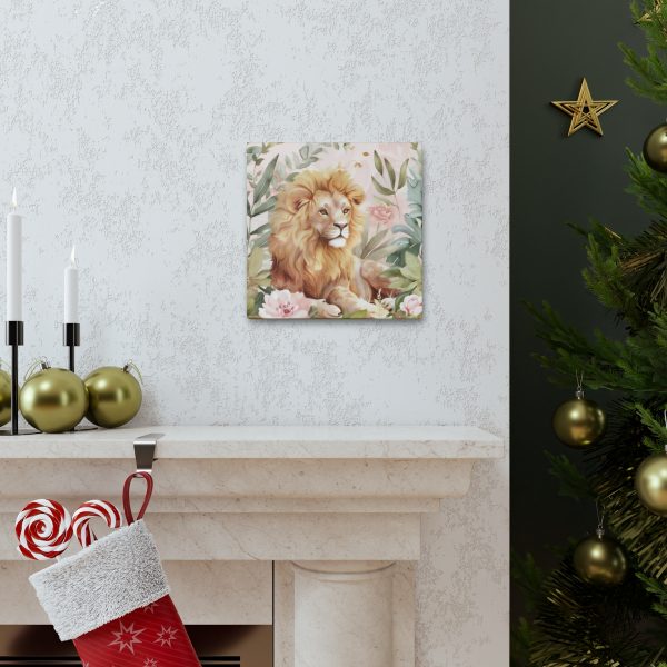 The Whimsical Lion Canvas Art Print