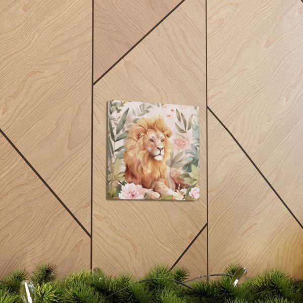 The Whimsical Lion Canvas Art Print