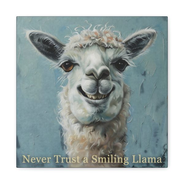 Never Trust a Smiling Llama Canvas Art Print