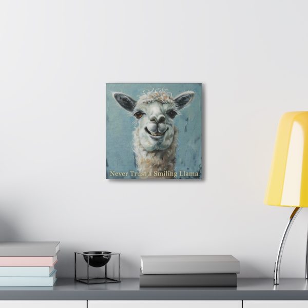 Never Trust a Smiling Llama Canvas Art Print