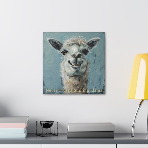 Never Trust a Smiling Llama Canvas Art Print